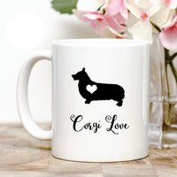 Corgis Liebe Kaffeetasse von Personalizeitpaws