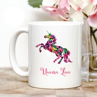 Einhorn Liebe Kaffeebecher von Personalizeitpaws