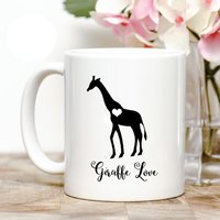 Giraffe Liebe Kaffeebecher von Personalizeitpaws