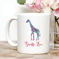 Giraffe Liebe Kaffeebecher von Personalizeitpaws