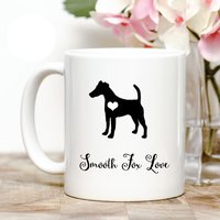 Glatt Foxterrier Liebe Kaffeetasse von Personalizeitpaws