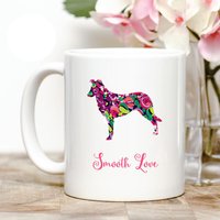 Glatte Collie Liebe Kaffeebecher von Personalizeitpaws