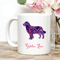 Golden Retriever Liebe Kaffeetasse von Personalizeitpaws