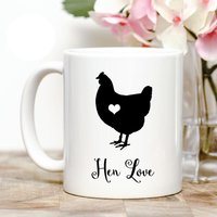 Henne Liebe Kaffeebecher von Personalizeitpaws