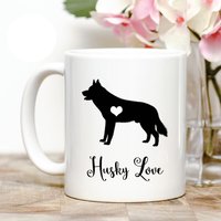 Husky Liebe Kaffeetasse von Personalizeitpaws
