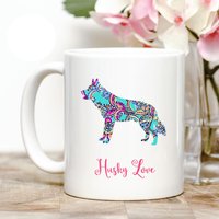 Husky Liebe Kaffeetasse von Personalizeitpaws