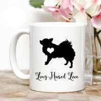 Langen Haaren Chihuahua Liebe Kaffeetasse von Personalizeitpaws