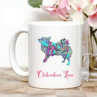 Langen Haaren Chihuahua Liebe Kaffeetasse von Personalizeitpaws