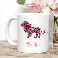 Löwen Lieben Kaffeetasse von Personalizeitpaws