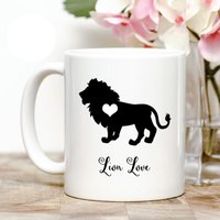 Löwen Lieben Kaffeetasse von Personalizeitpaws
