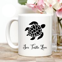 Meeresschildkröte Liebe Kaffeebecher von Personalizeitpaws