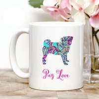 Mops-Becher - Mops Liebe Becher von Personalizeitpaws