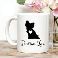 Papillon Liebe Kaffeetasse von Personalizeitpaws