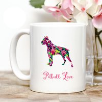 Pitbull Liebe Kaffeetasse von Personalizeitpaws