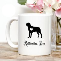 Rottweiler Liebe Kaffeetasse von Personalizeitpaws