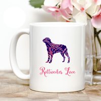 Rottweiler Liebe Kaffeetasse von Personalizeitpaws
