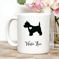 West Highland Terrier "Westie" Liebe Kaffeetasse von Personalizeitpaws