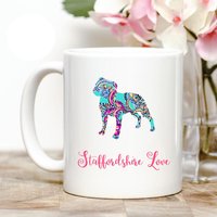 staffordshire Bull Terrier Lieben Kaffee Tasse von Personalizeitpaws