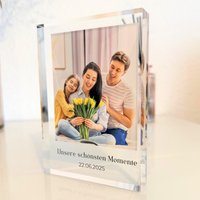 Personalisierter Acryl Foto Block - Individuelles Geschenk Mit Bild Und Text | Acrylglas Fotodruck Für Familie, Freunde & Anlässe von PersonlichShop