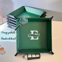 Personalisiertes Valet-Tablett, Lederschale, Catchall Tablett, Geschenk Für Ihn, Sie, Schlüsselschale, Handgemachtes von PersonlichShop