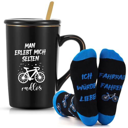 Perthlin Radfahrer Geschenke 340 ml Fahrrad Tasse Becher mit Deckel Löffel ICH WÜRDE LIEBER FAHRRAD FAHREN Socken Witzige Socken mit Fahrradmuster Grußkarten Lustiges Geschenk für Mountainbiker Perthlin Radfahrer Geschenke 340 ml Fahrrad Tasse Becher mit Deckel Löffel ICH WÜRDE LIEBER FAHRRAD FAHREN Socken Witzige Socken mit Fahrradmuster Grußkarten Lustiges Geschenk für Mountainbiker von Perthlin