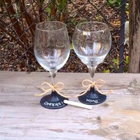 2 Tafel Stengel Weingläser von PertyLittleThings