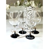 4 Tafel Stiel Weingläser von PertyLittleThings