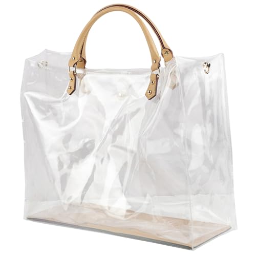 DIY -Bag -Kit für ein klares PVC -Einkaufstasche, Handtaschegriff mit Zubehör -Werkzeug, DIY -Komplettleder -Brieftaschen -Leder -Lederband zum Geburtstag und Ferienhandlung von Perwteriy