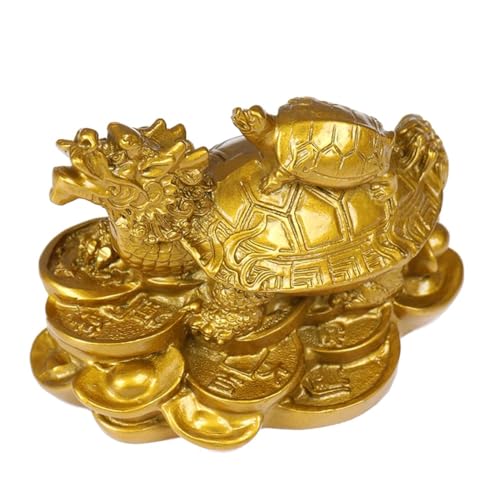 Pesderty 1 Stück Goldene Feng-Shui-Statue mit Drachenschildkröte, Figur, Münze, Geld, Reichtum, Bürodekoration Pesderty 1 Stück Goldene Feng-Shui-Statue mit Drachenschildkröte, Figur, Münze, Geld, Reichtum, Bürodekoration von Pesderty