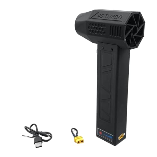 Pesderty 50-Mm-Ventilator XL, Heftiger Ventilator, 4000 MAh, Stufenlose Geschwindigkeitsanpassung, 1300 G Schubluftgebläse, Autotrockner, Hofreiniger von Pesderty