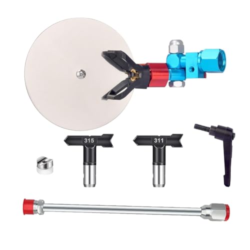Pesderty Airless-Sprühset mit 311 315 Düsen und 10-Airless-Verlängerungsstange, Sprühset mit Zubehörwerkzeug für Airless von Pesderty