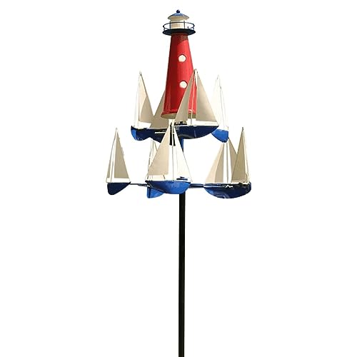 Pesderty Segelboot Segelboot Kunst Windskulptur, Einzigartiges Design Outdoor-Gartendekorationen Moralisch Gut, Geschenke von Pesderty