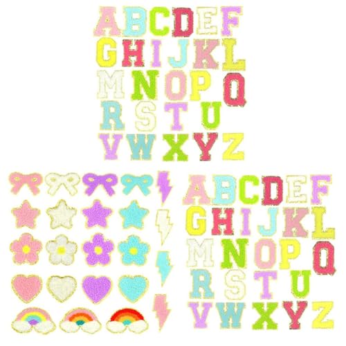 Pesderty Selbstklebende Buchstaben-Patches für Rucksäcke: 75 Stück Aufklebbare Varsity-Buchstaben-Patches mit Süßem Stern- für Kleidung, Hüte, Pesderty Selbstklebende Buchstaben-Patches für Rucksäcke: 75 Stück Aufklebbare Varsity-Buchstaben-Patches mit Süßem Stern- für Kleidung, Hüte, von Pesderty