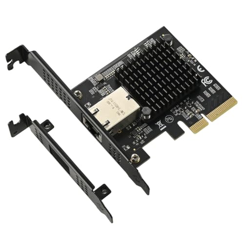 Pesfehhy 10 Gbit/S AQC113 PCIE auf Einzelport RJ45 Netzwerkkarte 1G/2,5G/5G/10 Gbit/S PCIex4 Schnittstelle Ethernet Kabelgebundenes LAN Win10/11 von Pesfehhy