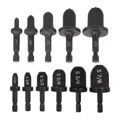 Pesfehhy 11-Teiliges Kupferrohr-Aufweitungsset, Lagerstahl, Sechskantschaftbohrer, Kupferrohr-Aufweitungswerkzeug für Weiche Kupferrohre Pesfehhy 11-Teiliges Kupferrohr-Aufweitungsset, Lagerstahl, Sechskantschaftbohrer, Kupferrohr-Aufweitungswerkzeug für Weiche Kupferrohre von Pesfehhy