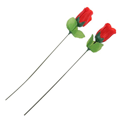 Pesfehhy 2pcs Tuch Bluetenblatt gruenem Kunststoff Blatt kuenstliche Rose Fuer Dekoration von Pesfehhy