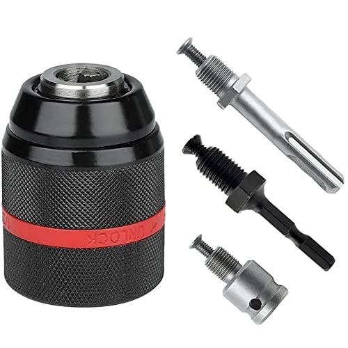 Pesfehhy 4 STÜCKE Metall 1/2-20UNF 1,5-13Mm Keyless Bohrfutter Sechskantschaft/SDS/Sockel Vierkant Buchse Adapter Hardware Werkzeug Bohrfutter von Pesfehhy