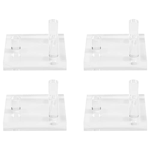 Pesfehhy Acryl-Display-Halter 4 PCS Clear Display Staffelei Steht für Fossil Coral Geodes Rock Mineral Achat Small Collectibles, S von Pesfehhy