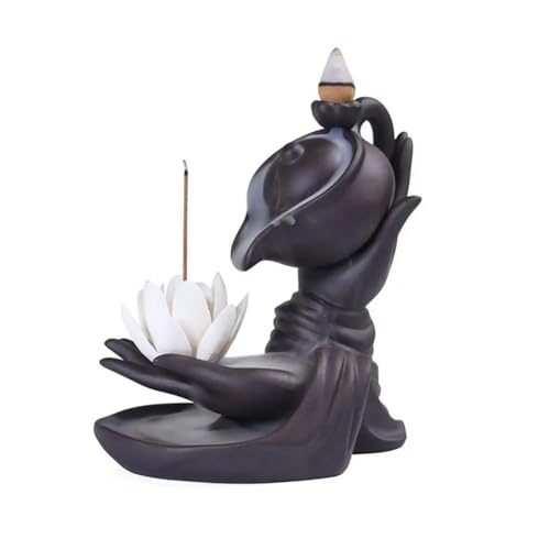 Pesfehhy Buddha-Hand-Rückfluss-Räuchergefäß, Buddha-Lotus-Hand, Rückfluss-Lotus-Hand, Vintage-Glücksbringer, Kirchenhalter, Holzkohle A Pesfehhy Buddha-Hand-Rückfluss-Räuchergefäß, Buddha-Lotus-Hand, Rückfluss-Lotus-Hand, Vintage-Glücksbringer, Kirchenhalter, Holzkohle A von Pesfehhy