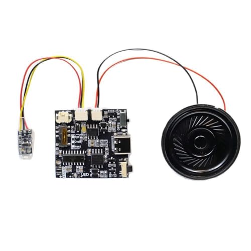 Pesfehhy GC07A Aufnahmemodul für Sound Geschenkbox Weihnachts Geburtstagskarte Musikabdeckung Wand MP3-Download Sprachmodul Abspielen Beenden von Pesfehhy