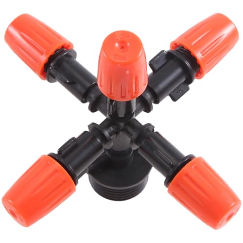 Pesfehhy Garten Sprinkler Automatischer Bewässerungs Gras Rasen 360 Grad Kreis Drehender Wasser Berieselungs Anlage 5 Düsen Garten Rohr von Pesfehhy