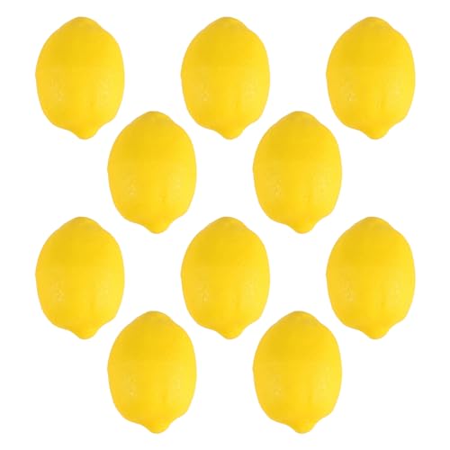 Pesfehhy GefäLschte Frucht Haus KüChe Party Dekoration KüNstliche Lebensechte Simulation Gelbe Zitrone 10 StüCke Set von Pesfehhy