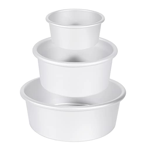 Pesfehhy Kuchen Form Runde Kuchen Formen Performance Aluminium Antihaft und Auslaufsicheres Set Kuchen Form, Perfekt für Stufe Kuchen Zerschlagen von Pesfehhy