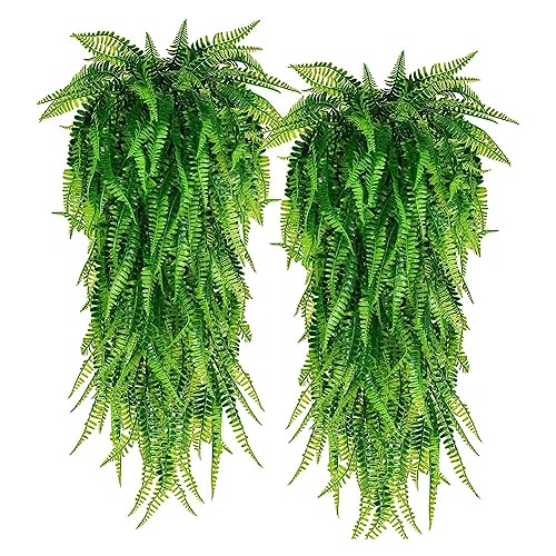 Pesfehhy Künstliche Pflanzendekoration, 83 cm, Persische Farnblätter, Ranken, zum Aufhängen, Künstliche Pflanzen, Blätter, Gras, Hochzeit, Party, Balkon, Dekoration Pesfehhy Künstliche Pflanzendekoration, 83 cm, Persische Farnblätter, Ranken, zum Aufhängen, Künstliche Pflanzen, Blätter, Gras, Hochzeit, Party, Balkon, Dekoration von Pesfehhy