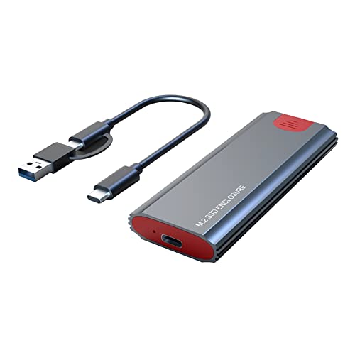 Pesfehhy M2 SSD GehäUse M.2 zu USB 3.1 Gen 2 10Gbps NVMe SSD GehäUse für NVMe PCIE M Key/ (B+M) Key SSD Festplatte, M2 SSD GehäUse OTG von Pesfehhy