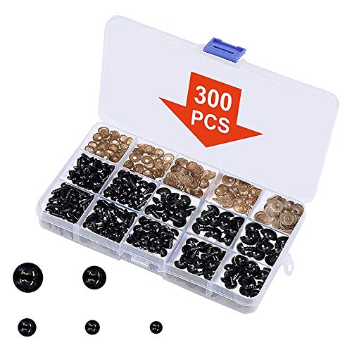 Pesfehhy Sicherheits mit Unterlegscheiben, 150 Teilige Kleine Puppen Bastel Spielzeug Teddy 6 Mm / 8 Mm / 9 Mm / 10 Mm / 12 Mm, Schwarzes Kunststoff Auge Pesfehhy Sicherheits mit Unterlegscheiben, 150 Teilige Kleine Puppen Bastel Spielzeug Teddy 6 Mm / 8 Mm / 9 Mm / 10 Mm / 12 Mm, Schwarzes Kunststoff Auge von Pesfehhy