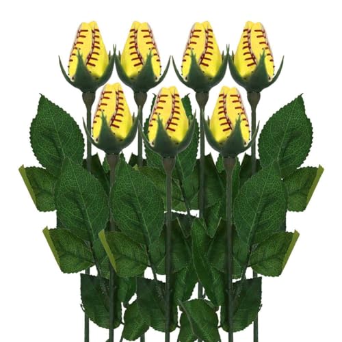 Pesfehhy Softball-Rose, Sport-Lederrose, Handgefertigte Künstliche Softball-Blumen, Geschenk für Softball-Mütter, Fans, Team-Abschlussfeier, A Pesfehhy Softball-Rose, Sport-Lederrose, Handgefertigte Künstliche Softball-Blumen, Geschenk für Softball-Mütter, Fans, Team-Abschlussfeier, A von Pesfehhy