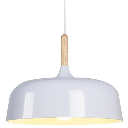 Akku Hängelampe Mit Batterie,Ohne Stromanschluss Wiederaufladbar Pendelleuchte Mit Fernbedienung Pendellampe Batteriebetrieben,7-Farbkonvertierung Für Kücheninsel Nachttisch Schlafzimmer(White) von Peskoe