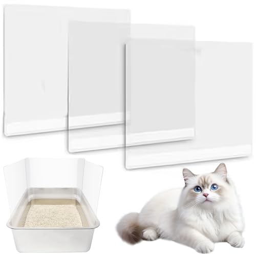 3pcs Müllbox Splash Guard, transparentes Haustier -Dicker -Katzen -Katzentoilette -Schild, einfacher sauberer Spritzschutz für offene Pee -Pfanne, nur Abdeckung, Kisten 3pcs Müllbox Splash Guard, transparentes Haustier -Dicker -Katzen -Katzentoilette -Schild, einfacher sauberer Spritzschutz für offene Pee -Pfanne, nur Abdeckung, Kisten von Pesoncarl