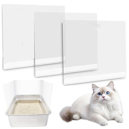 3pcs Müllbox Splash Guard, transparentes Haustier -Dicker -Katzenstreubox -Schild, einfacher sauberer Spritzschutz für offene Pee -Pfanne, nur Abdeckung 3pcs Müllbox Splash Guard, transparentes Haustier -Dicker -Katzenstreubox -Schild, einfacher sauberer Spritzschutz für offene Pee -Pfanne, nur Abdeckung von Pesoncarl